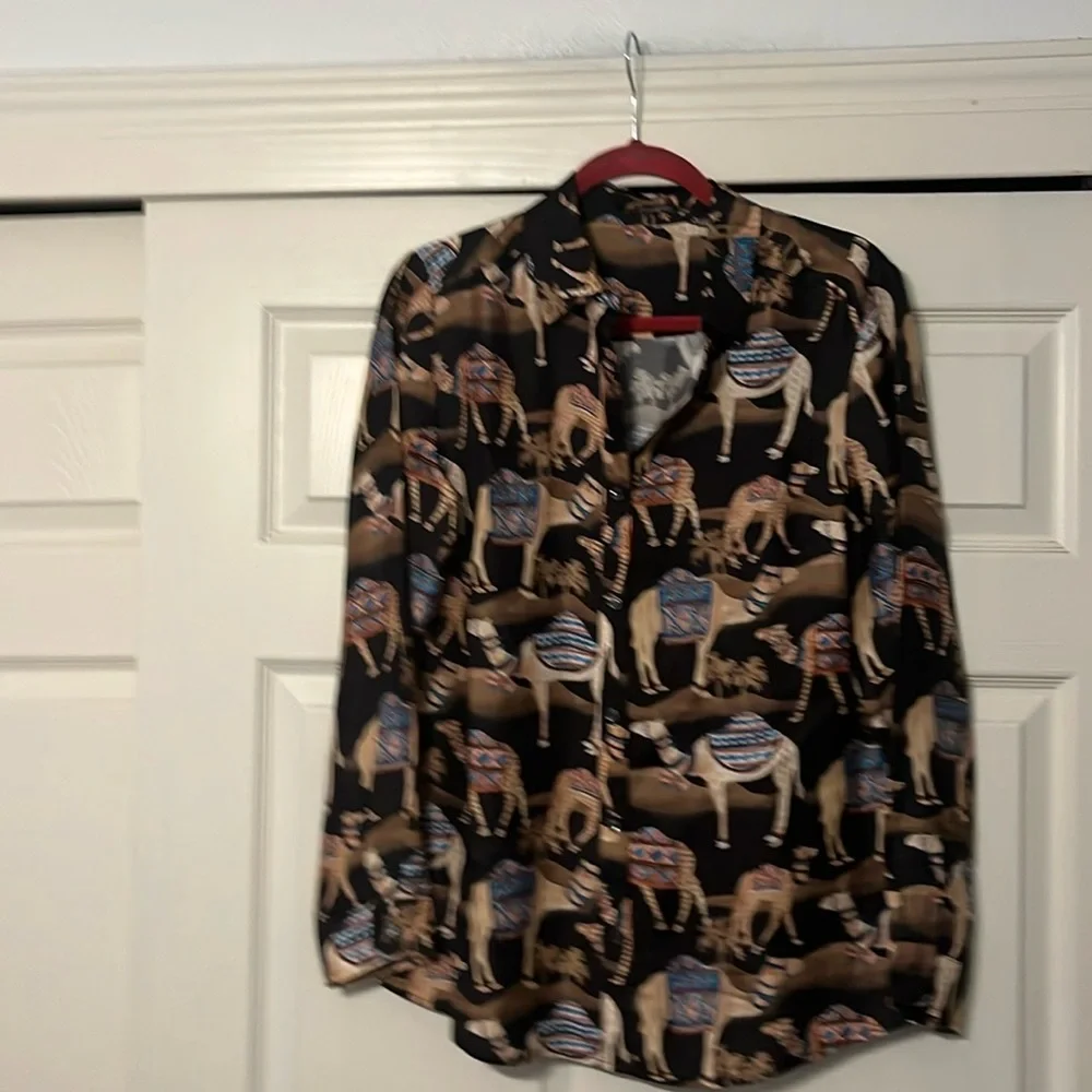 Neo Bakara Camel Print Top - Picture 4 of 7